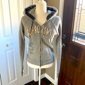 Abercrombie and Fitch Gray Full Zip Hoodie